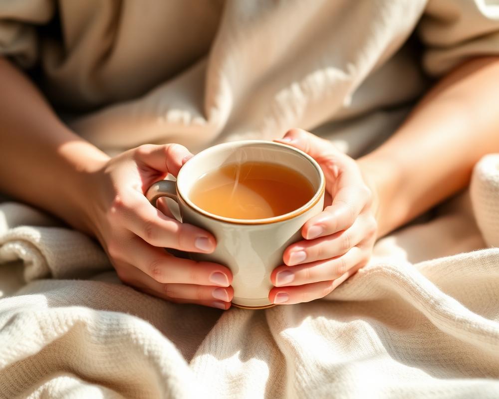 Soft candle-lit healing space